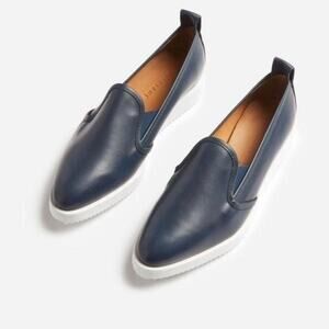 Everlane The Leather Street Shoe Blue